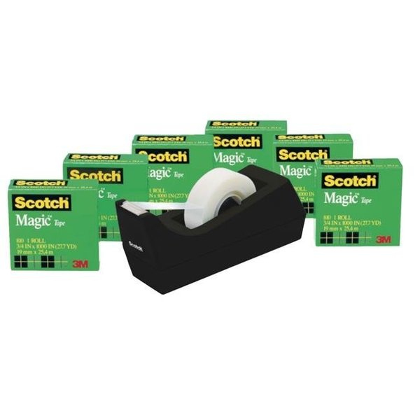 Scotch Scotch 1369045 Tape Magic with Dispenser; 0.75 x 1000 in. - Pack of 6 1369045